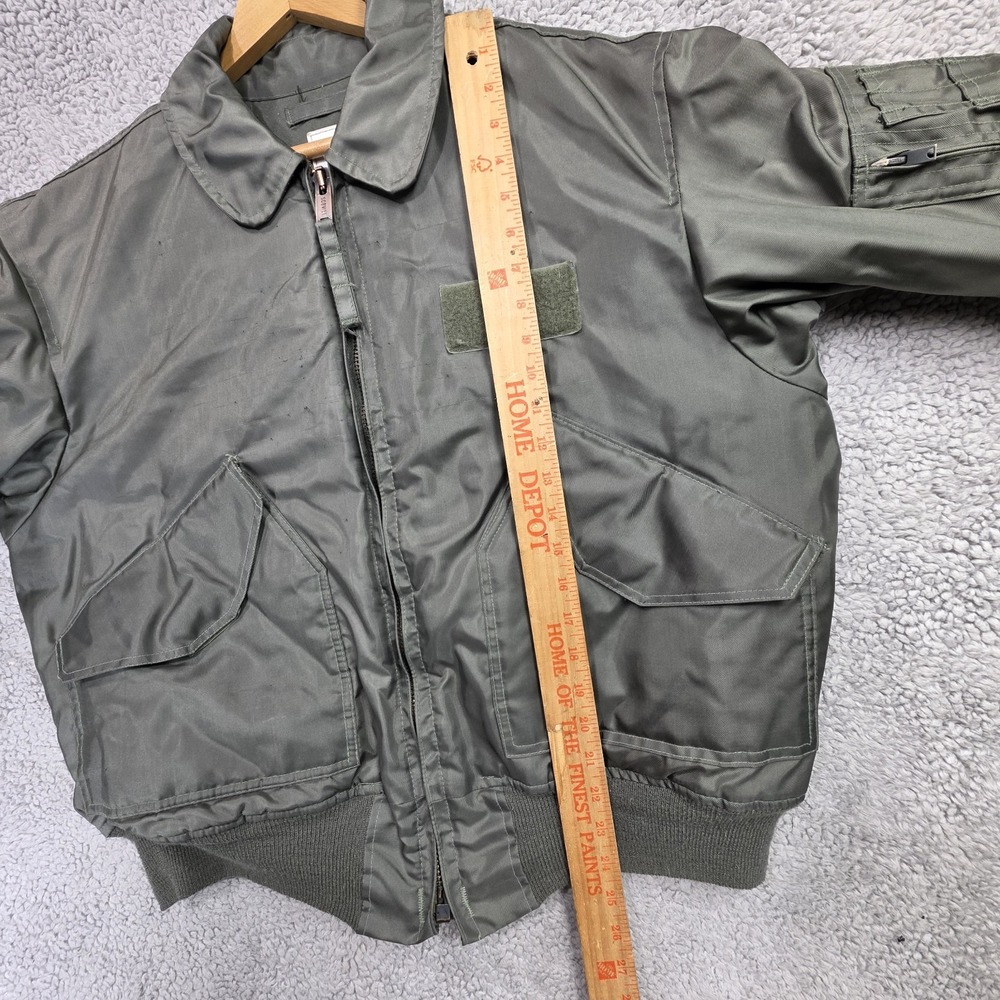 Vintage CWU-45/P Winter Weight Flight Jacket Isratex Inc Green Size Large - Picture 16 of 16